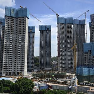 Un ensemble immobilier en construction dans la province de Guangdong