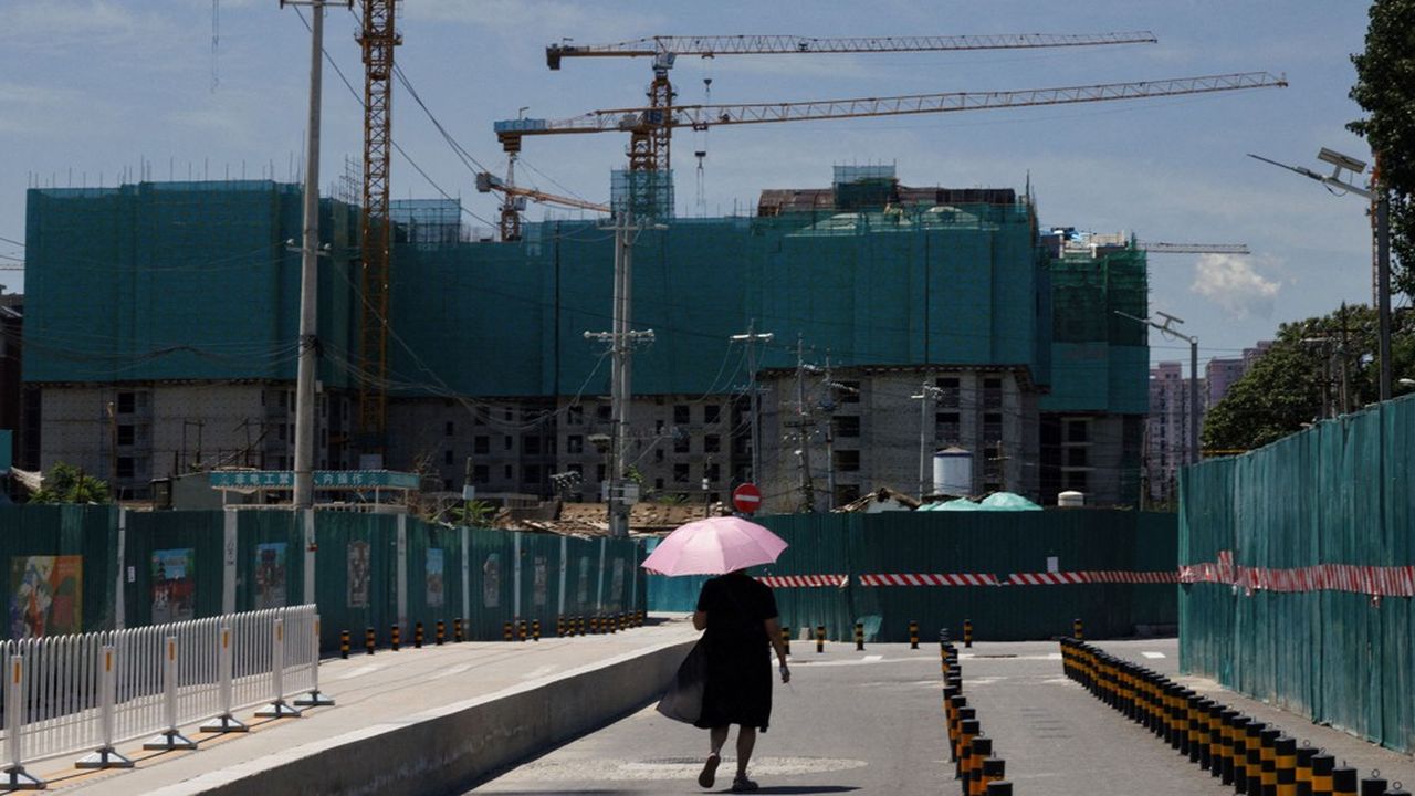 Un chantier de résidence d'appartements en construction à Pékin en juillet 2022.