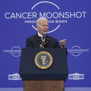 Joe Biden lors de son discours sur le cancer.