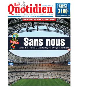 La première page du Quotidien de La Réunion, le 13 septembre.