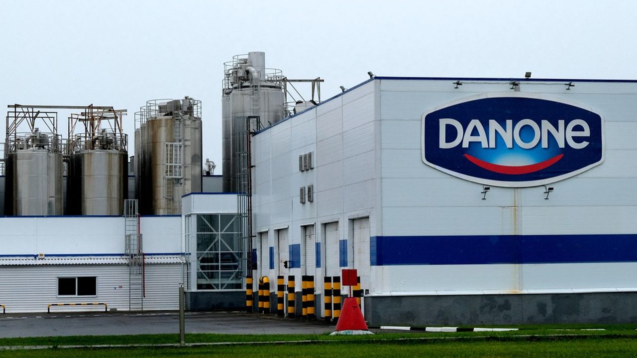 Une usine russe de la société laitière française Danone, près de Tchekhov, au sud de Moscou.
