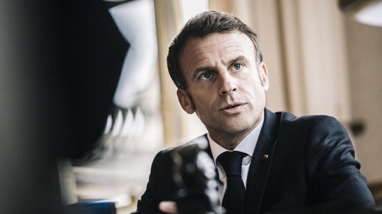 Emmanuel Macron au palais de l'Elysée,  à Paris, le 14 octobre 2022.