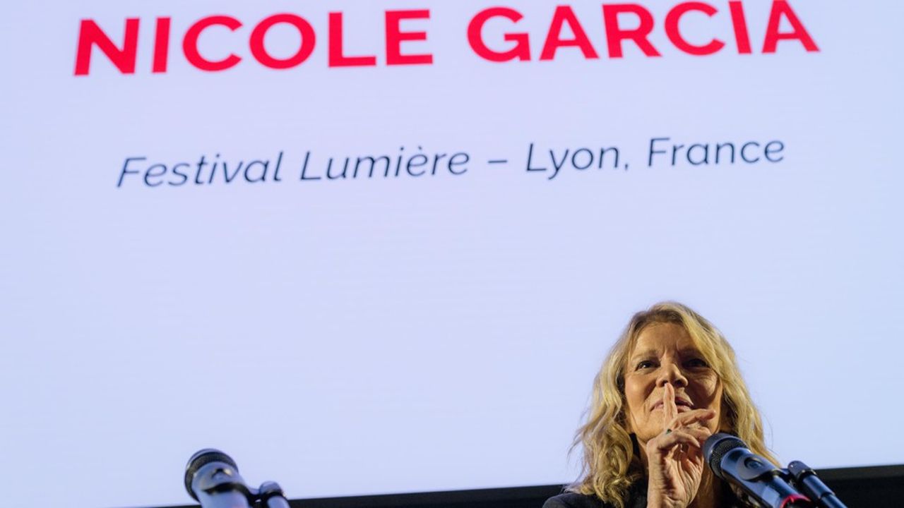 Nicole Garcia, face au public du Festival Lumière de Lyon.