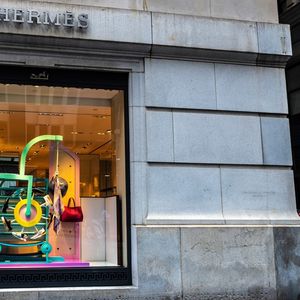 Nouvelles vitrines de la boutique Hermès de Madison Avenue, à New York.