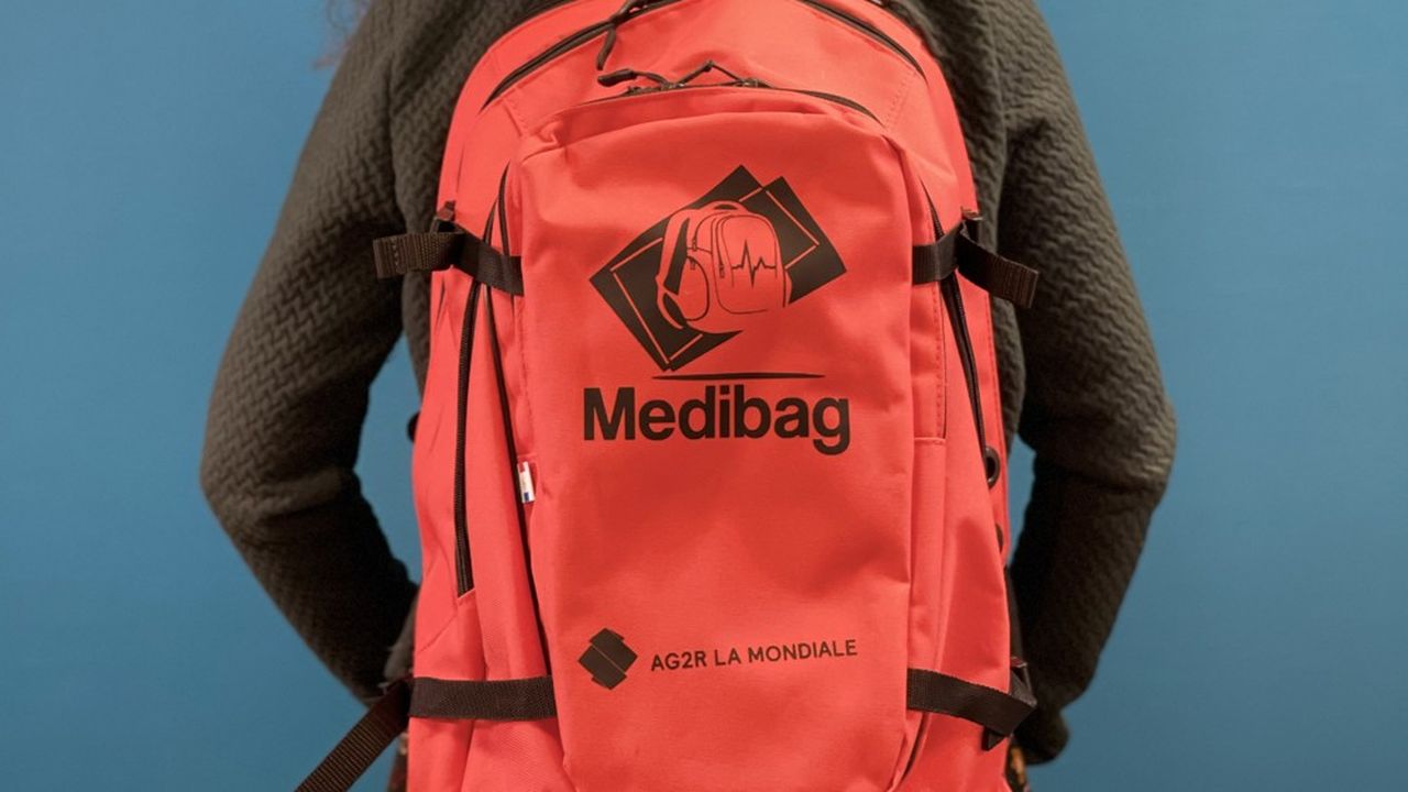 Parmi les solutions développées par Alrena Technologies figure Medibag, son sac à dos connecté.