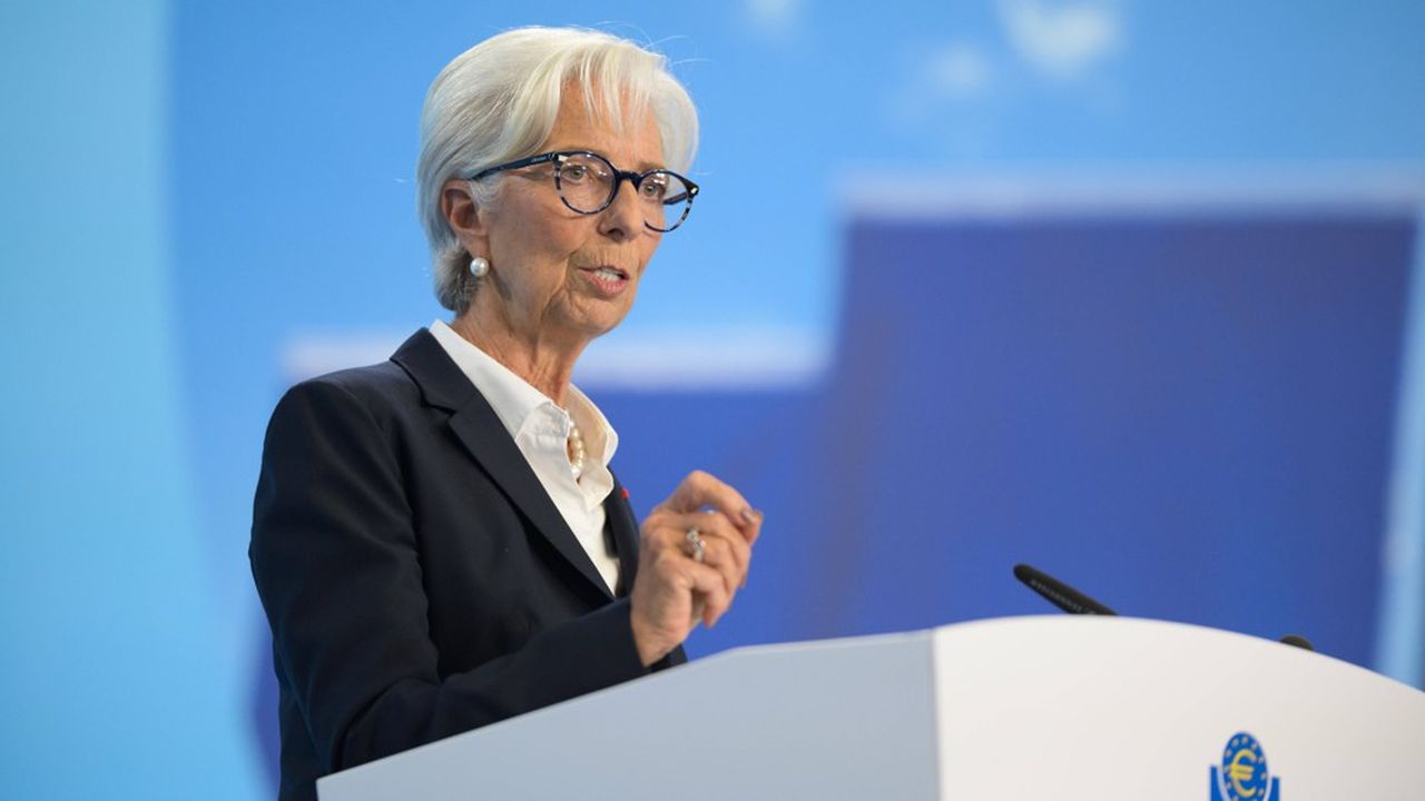 Christine Lagarde le 27 octobre 2022, lors d'une conférence de presse de la BCE.