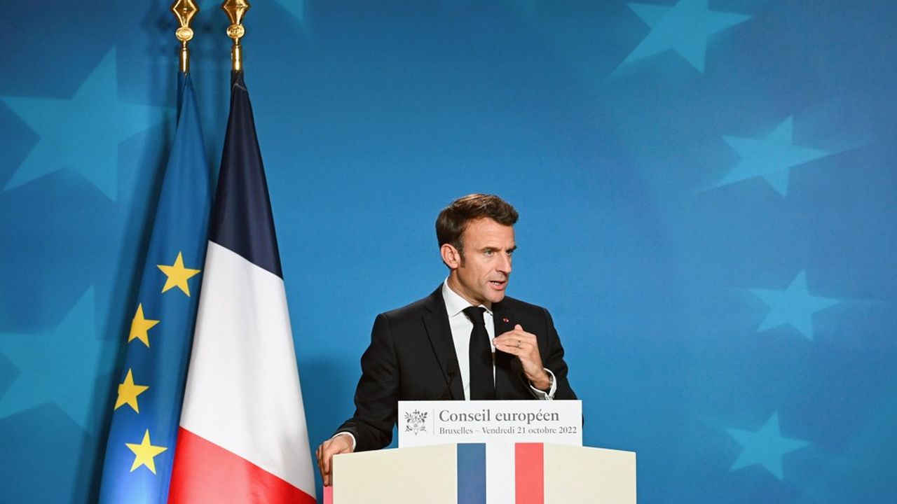 « La France a décidé de se retirer du traité sur la charte de l'énergie», a déclaré le chef d'Etat à Bruxelles le 21 octobre 2022.