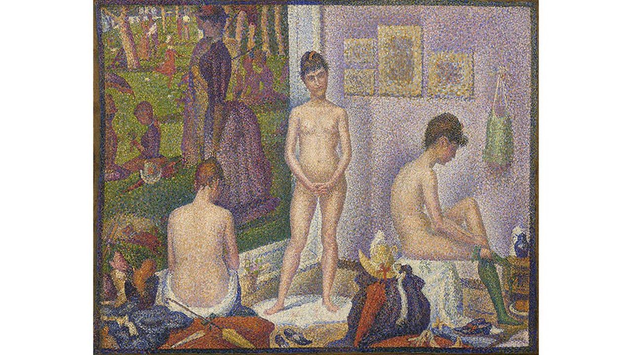 «Les Poseuses, Ensemble» (Petite version), 1888, par Georges Seurat, vendu à 149 240 000 millions de dollars.