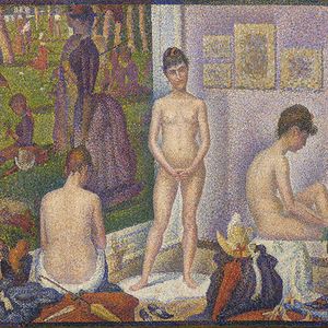 «Les Poseuses, Ensemble» (Petite version), 1888, par Georges Seurat, vendu à 149 240 000 millions de dollars.