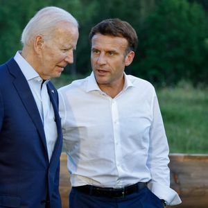 Joe Biden et Emmanuel Macron, lors du sommet du G7 en juin dernier.