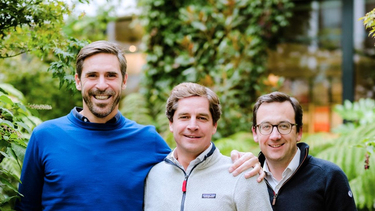 Les cofondateurs d'Hexa, de gauche à droite : Thibaud Elzière, Quentin Nickmans et Amaury Sepulchre.