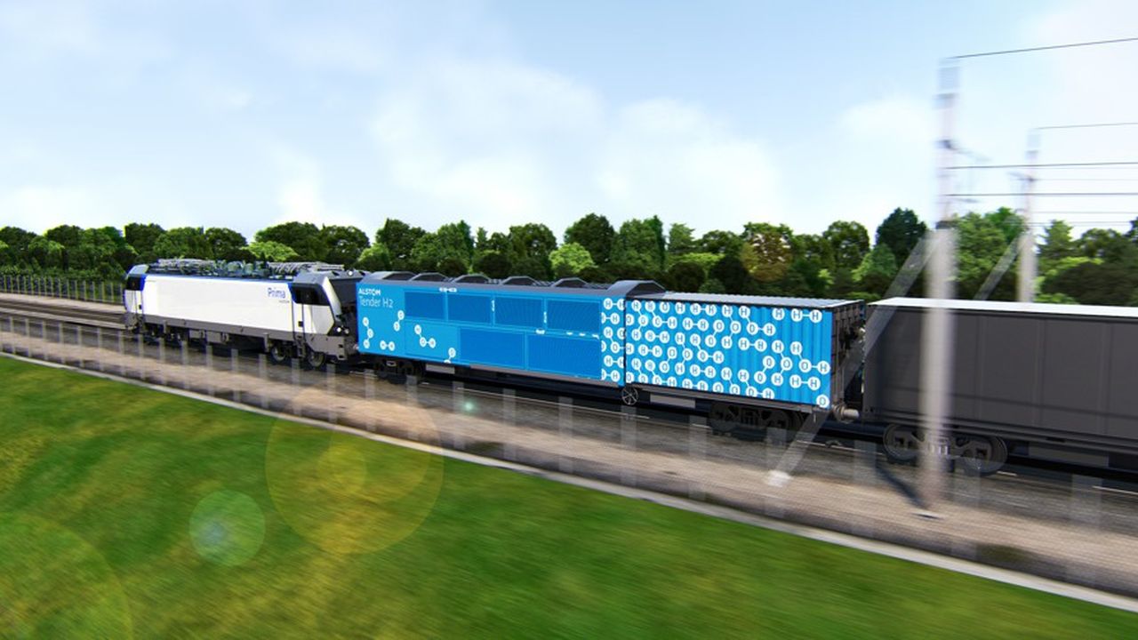 Le wagon générateur d'hydrogène développé par Alstom et Engie sera adapté aux besoins du fret, qui réclame beaucoup plus de puissance en termes de traction qu'un train régional de passagers.