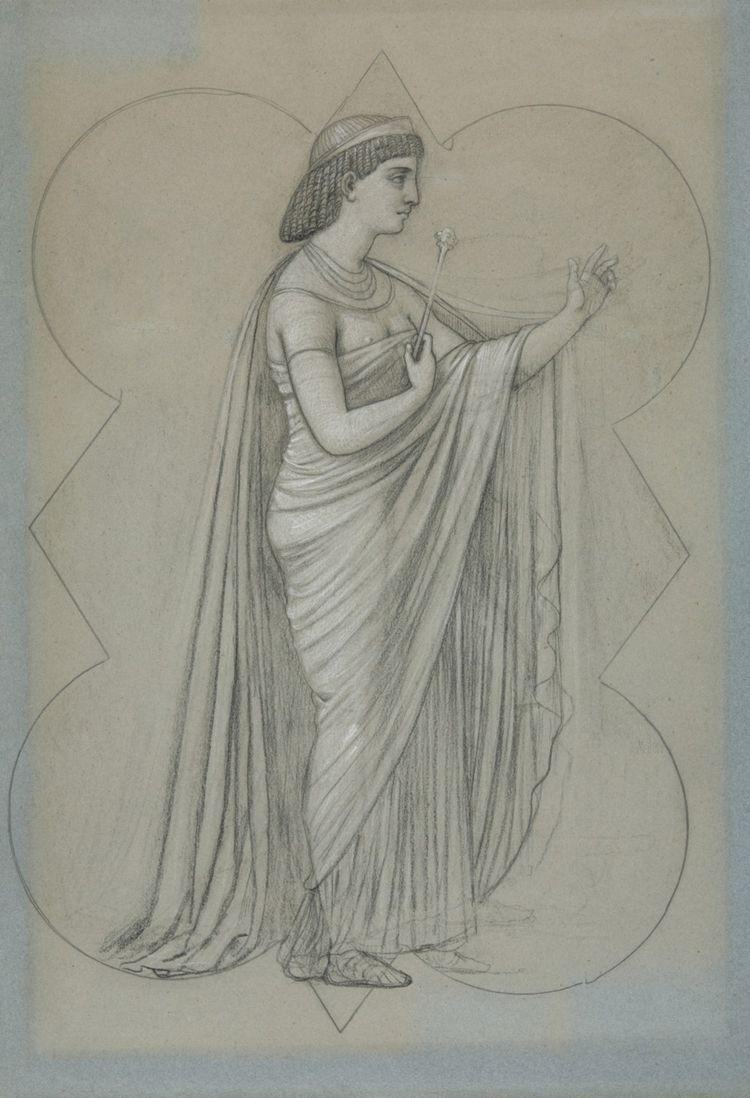 Henry de Triqueti, « La Reine de Saba », étude pour le panneau « Salomon reçoit les présents des rois de la Terre », 1867.