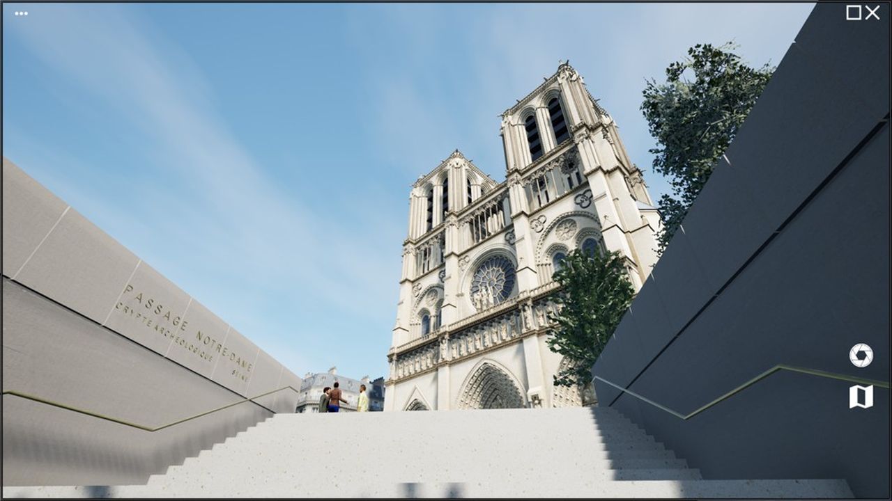 Les outils immersifs s'imposent de plus en plus dans le cadre des projets d'urbanisme, ici l'aménagement des abords de Notre-Dame.