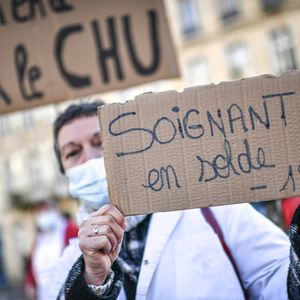 Une manifestation de soignants à Bordeaux en janvier 2022.