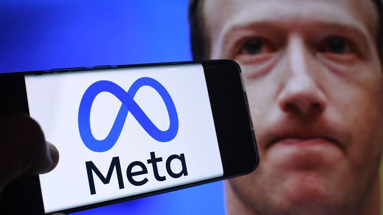 Logo de Meta, la maison mère de Facebook et son patron Mark Zuckerberg.