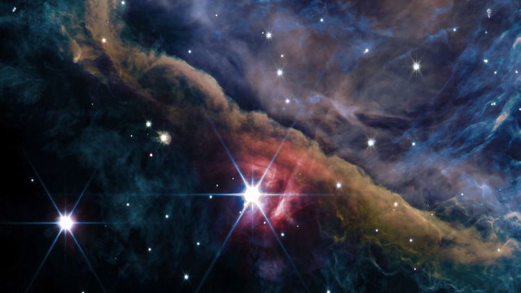 Cette photo du télescope James Webb montre la nébuleuse d'Orion.