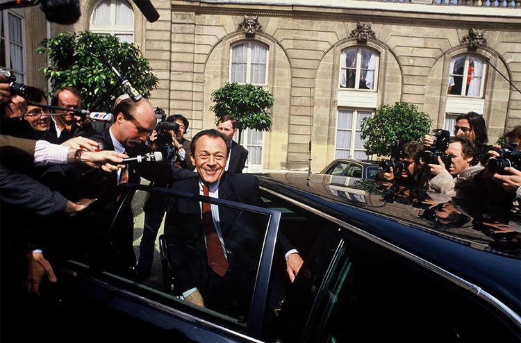 Emmanuel Macron Michel Rocard en 1991.