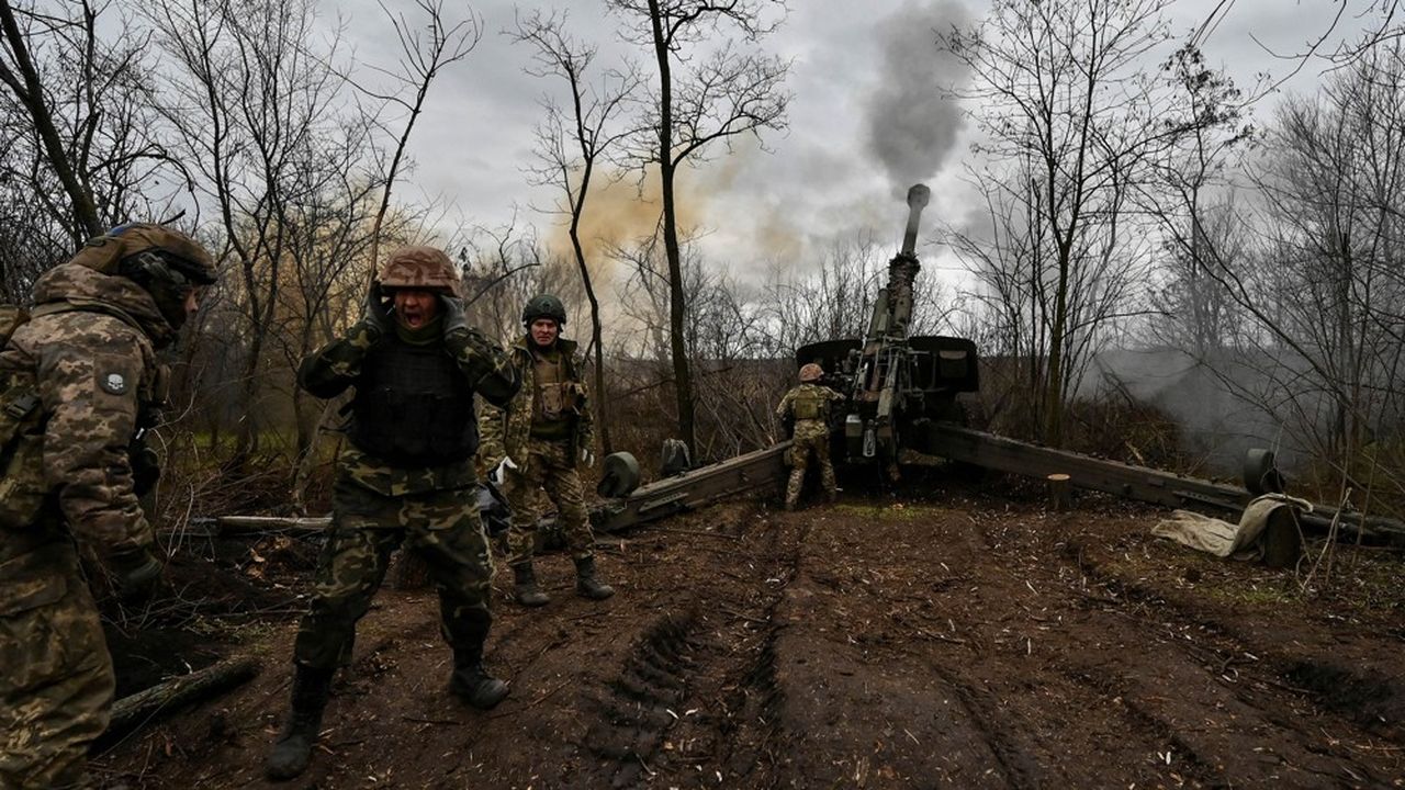 L'armée ukrainienne dans la région de Zaporijjia, début janvier.