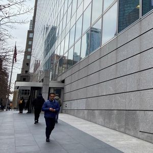 Le siège de Goldman Sachs à New York, mercredi matin.