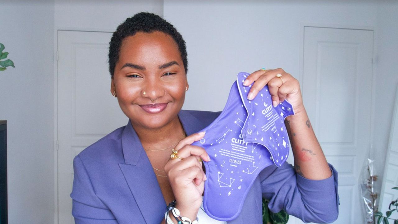 Elodie Placide a lancé Clitty en 2021, une marque de serviettes hygiéniques et de culottes menstruelles ecolos, saines et colorées. Elle propose aujourd'hui aux entreprises et aux grandes écoles des ateliers de sensibilisation.
