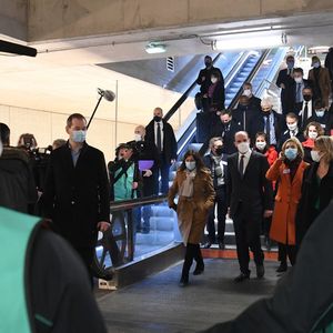 Jean Castex, qui avait participé à plusieurs inaugurations de lignes de métro en tant que premier ministre (ici en décembre 2020), multiplie les visites sur le terrain depuis sa nomination à la tête de la RATP.