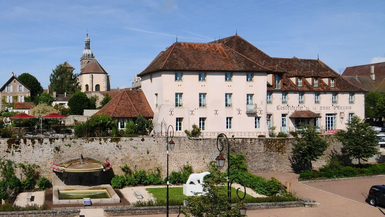 L'hostellerie de la Tour d'Auxois, à Saulieu, vue de l'hôtel-restaurant Bernard Loiseau.