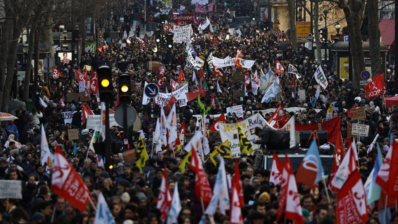 La manifestation parisienne, le 7 février 2023.