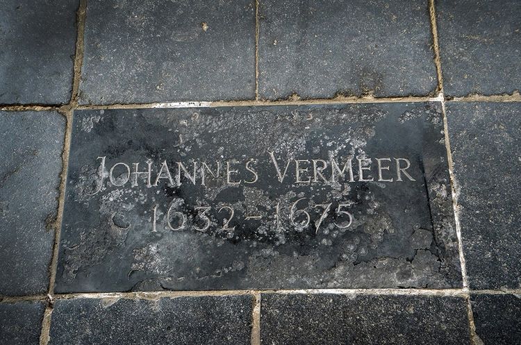 La Oude Kerk à Delft, l'église où Vermeer a été inhumé.