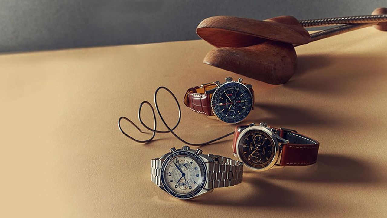 Omega, Breitling et Longines…Trois montres à échelles.