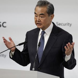 Le chef de la diplomatie chinoise Wang Yi à la conférence de Munich samedi 18 février.