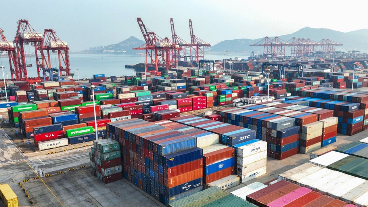 Le port de Lianyungang, dans le nord de la côte chinoise. La demande des consommateurs d'Europe du Nord a peu de chances de se redresser rapidement, selon la plateforme Container xChange.