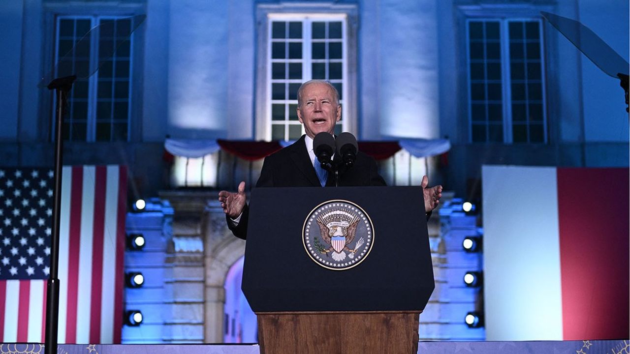 Joe Biden à Varsovie, en mars l'an dernier.
