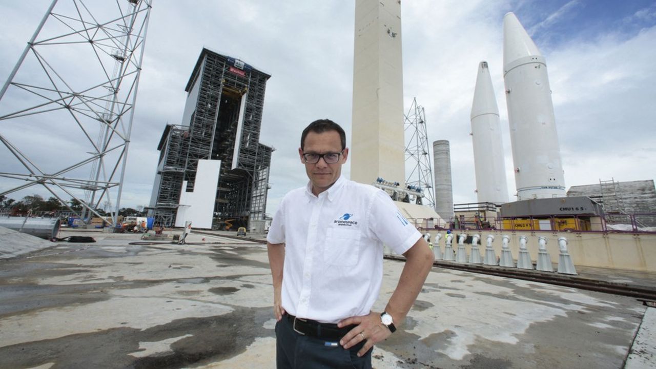 Le PDG d'Arianespace, Stéphane Israël, à Kourou, en Guyane.