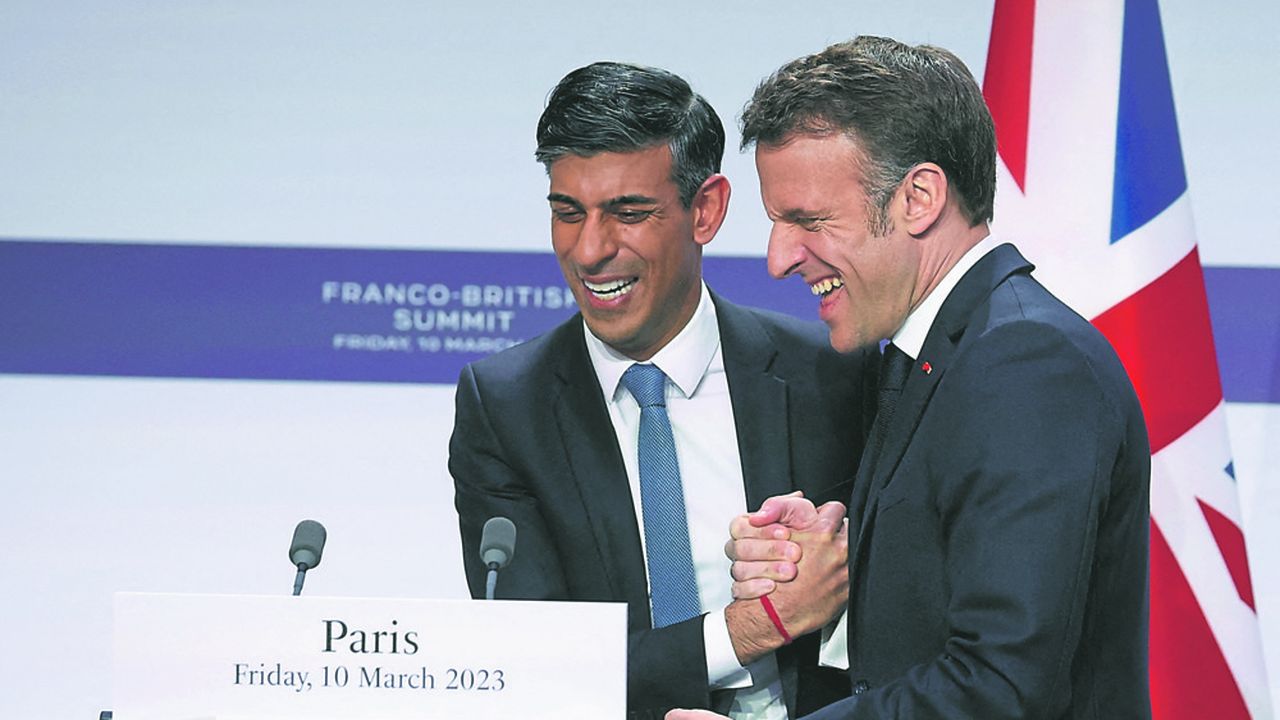 Emmanuel Macron a accueilli Rishi Sunak à l'Elysée, vendredi, pour le 36e sommet franco-britannique, le premier depuis 2018.