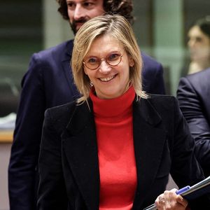 La ministre française de la Transition énergétique, Agnès Pannier-Runacher, arrive à Bruxelles le 28 mars.