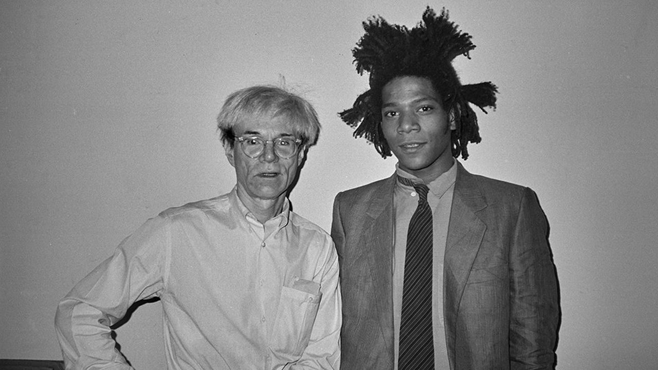 Andy Warhol et Jean-Michel Basquiat en 1982.