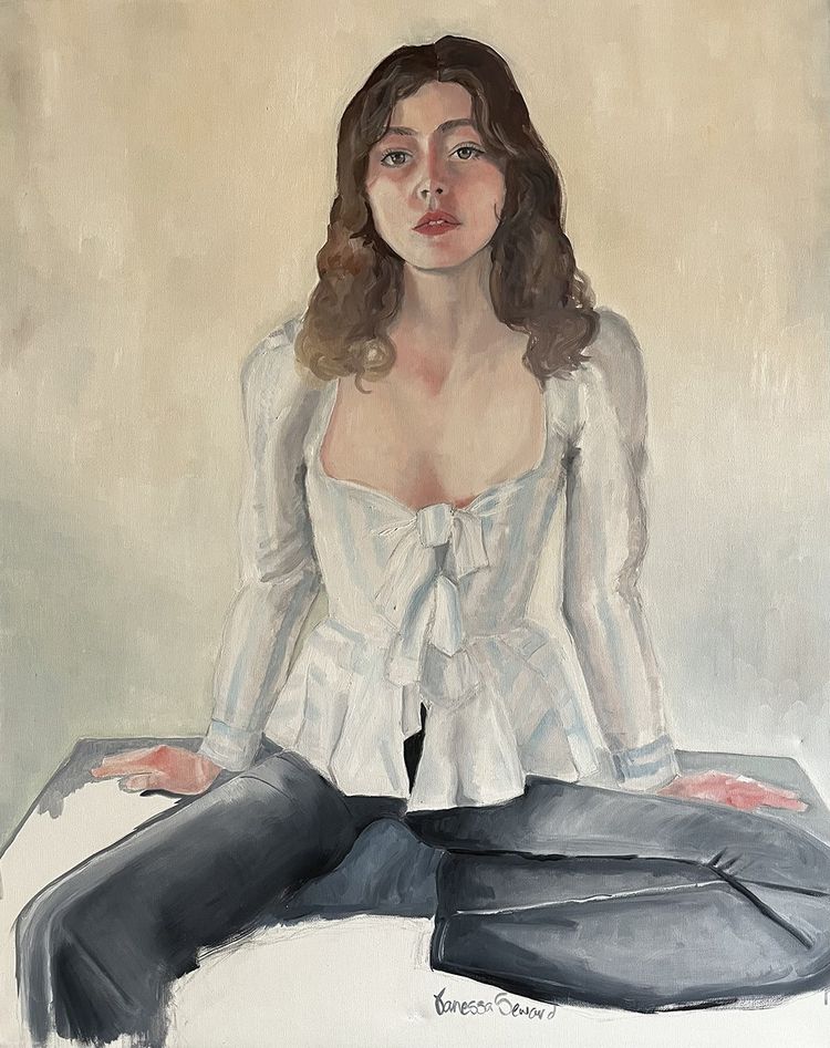 Portrait d'Anna Prudhomme, 2022, huile sur toile, de Vanessa Seward