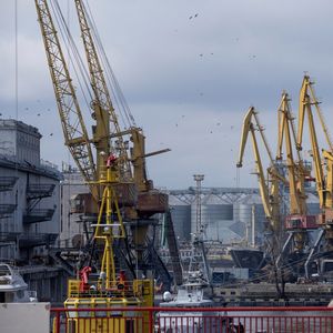 Un terminal céréalier dans le port d'Odessa, le 10 avril 2023.