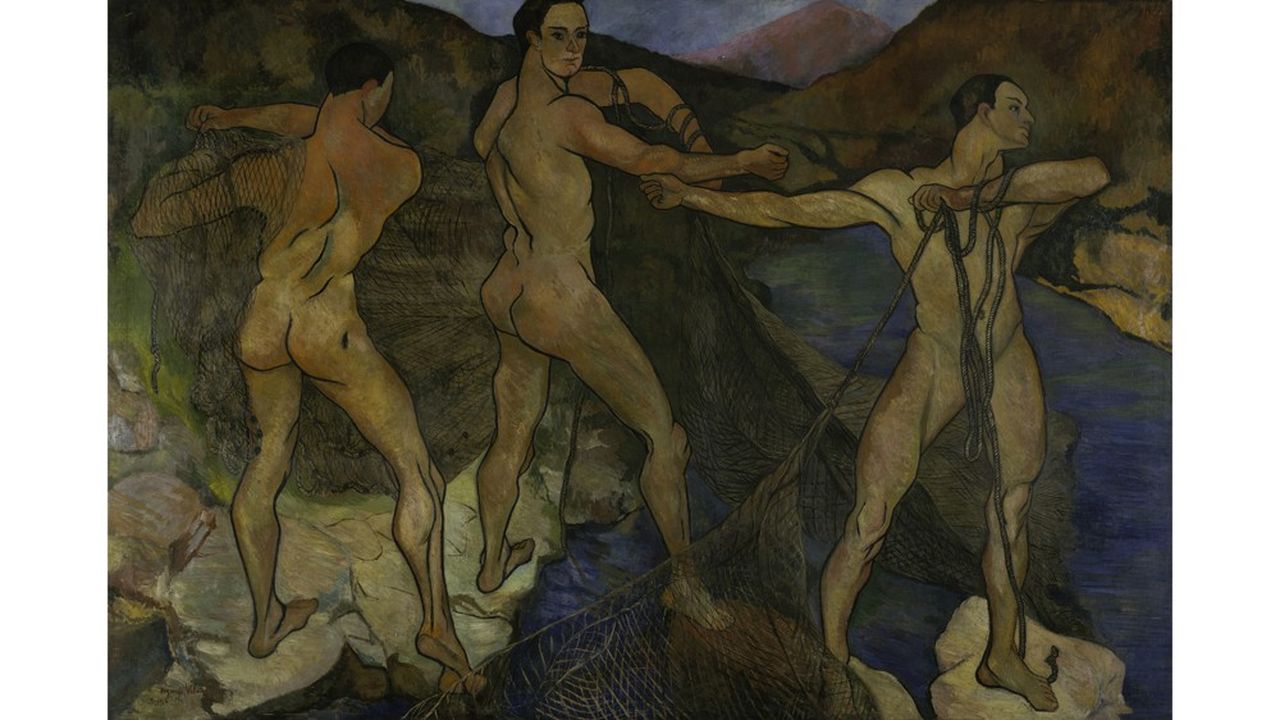« Le Lancement du filet », de Suzanne Valadon (1914). Huile sur toile, 201 × 301 cm.