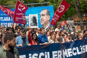 Manifestation du Parti ouvrier de Turquie (TIP) à Istanbul, le 1er mai.