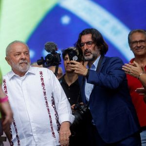 Le président Luiz Inacio Lula da Silva lors d'une réunion organisée par les syndicats le 1er mai dernier.