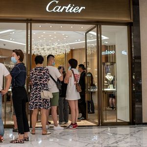 Boutique Cartier à Pékin en août 2020, pendant l'épidémie de Covid.