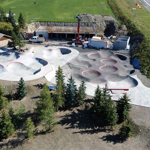 Le skatepark de l'Alpe d'Huez, en Isère.