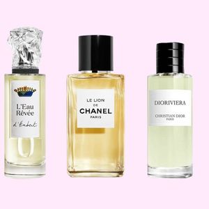 De gauche à droite : Les Eaux rêvées de Sisley, Les Exclusifs de Chanel, Collection Privée Christian Dior et Armani Privé.