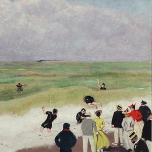 «Baigneurs à Dieppe», de Félix Vallotton. Cette toile de 1903 ayant appartenu à Peter Ustinov est estimée entre 500.000 et 700.000 euros.