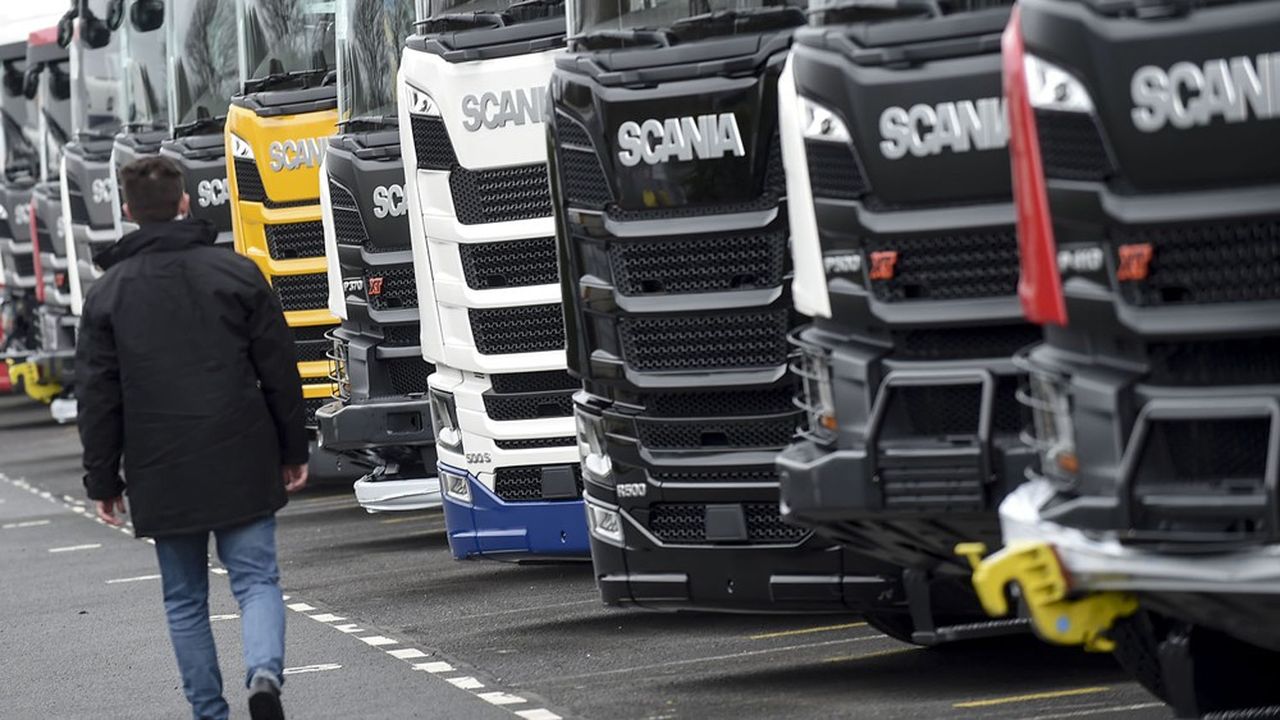 L'usine Scania d'Angers. Les délais de livraisons des camions sont moins qu'en 2022, selon la FFC.