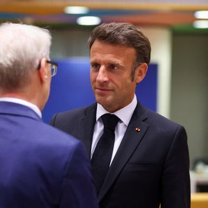 Emmanuel Macron, ici à son arrivée au Sommet du 29 juin, a réclamé dès le mois de mai des « garanties de sécurité » pour l'Ukraine.