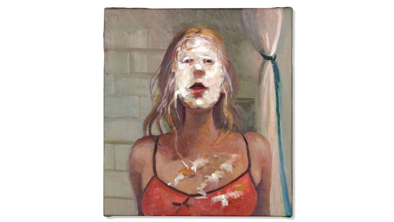 La collection Titze traduit l'intérêt appuyé du couple pour les artistes femmes, dont l'Américaine Lisa Yuskavage (née en 1962). Ici, « Pie Face », une femme entartée qu'ils interprètent comme le reflet du malaise de l'artiste (estimation : 30.000 euros).