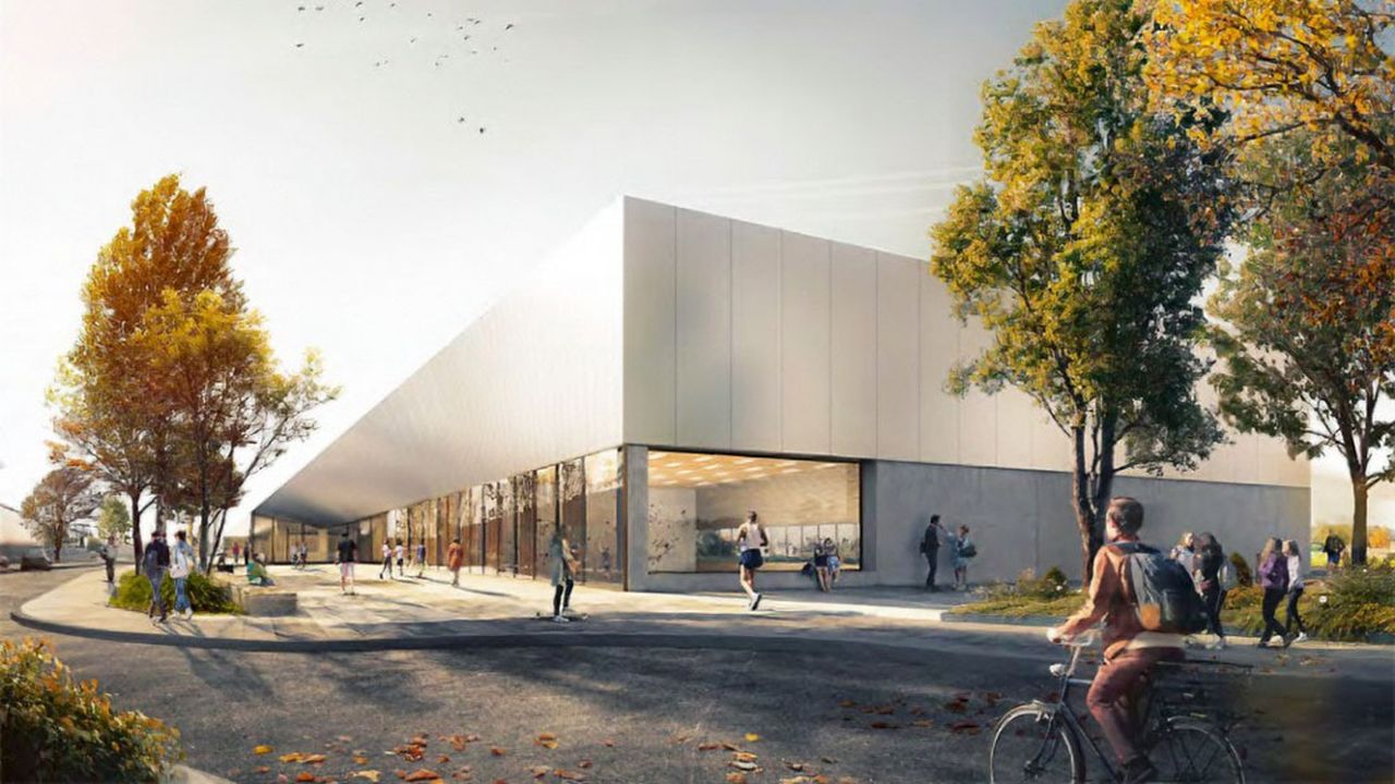 A Cormeilles en Parisis, un gymnase de 5.000 m2 sera inauguré après de deux ans de travaux.